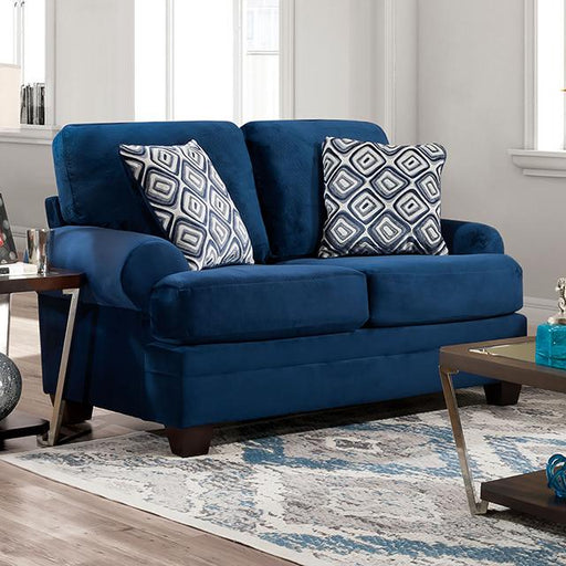 WALDSTONE Loveseat, Navy - Premium Loveseat from FOA East - Just $936! Shop now at Furniture Wholesale Plus  We are the best furniture store in Nashville, Hendersonville, Goodlettsville, Madison, Antioch, Mount Juliet, Lebanon, Gallatin, Springfield, Murfreesboro, Franklin, Brentwood