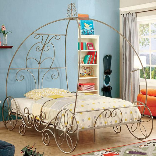 ENCHANT Champagne/White Twin Bed - Premium Bed from FOA East - Just $514.80! Shop now at Furniture Wholesale Plus  We are the best furniture store in Nashville, Hendersonville, Goodlettsville, Madison, Antioch, Mount Juliet, Lebanon, Gallatin, Springfield, Murfreesboro, Franklin, Brentwood