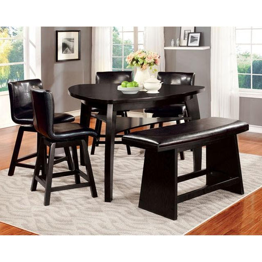 HURLEY Black Counter Ht. Table - Premium Dining Table from FOA East - Just $427.05! Shop now at Furniture Wholesale Plus  We are the best furniture store in Nashville, Hendersonville, Goodlettsville, Madison, Antioch, Mount Juliet, Lebanon, Gallatin, Springfield, Murfreesboro, Franklin, Brentwood