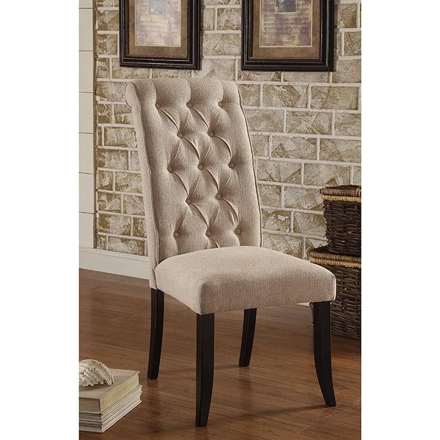 Mashall Beige/Antique Black Side Chair, Ivory (2/CTN) - Premium Dining Chair from FOA East - Just $292.50! Shop now at Furniture Wholesale Plus  We are the best furniture store in Nashville, Hendersonville, Goodlettsville, Madison, Antioch, Mount Juliet, Lebanon, Gallatin, Springfield, Murfreesboro, Franklin, Brentwood