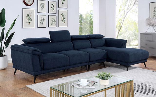 NAPANEE Sectional, Navy - Premium Sectional from FOA East - Just $1363.05! Shop now at Furniture Wholesale Plus  We are the best furniture store in Nashville, Hendersonville, Goodlettsville, Madison, Antioch, Mount Juliet, Lebanon, Gallatin, Springfield, Murfreesboro, Franklin, Brentwood