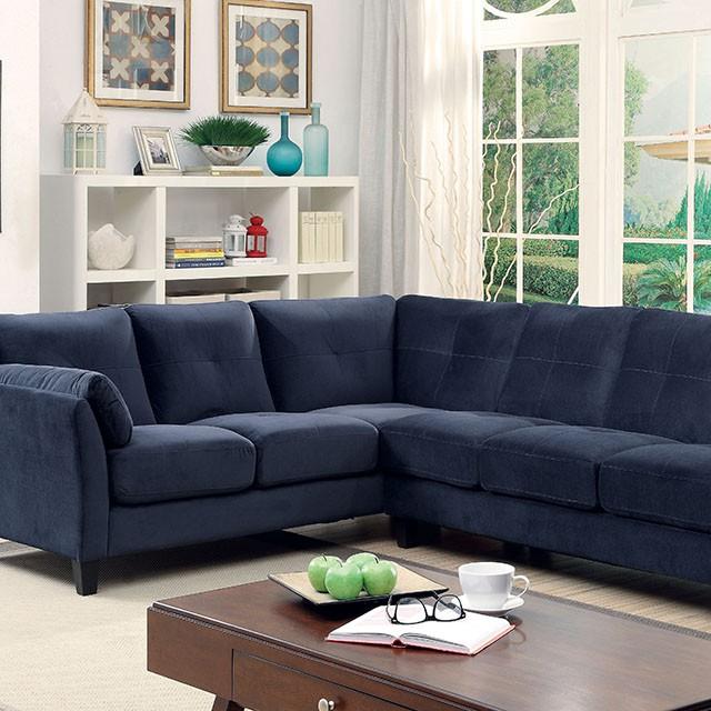 PEEVER II Navy Sectional, Navy (K/D) - Premium Sectional from FOA East - Just $973.05! Shop now at Furniture Wholesale Plus  We are the best furniture store in Nashville, Hendersonville, Goodlettsville, Madison, Antioch, Mount Juliet, Lebanon, Gallatin, Springfield, Murfreesboro, Franklin, Brentwood