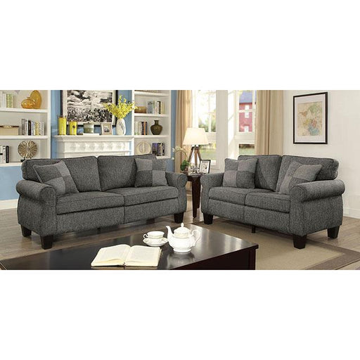 Rhian Dark Gray Sofa, Dark Gray - Premium Sofa from FOA East - Just $542.10! Shop now at Furniture Wholesale Plus  We are the best furniture store in Nashville, Hendersonville, Goodlettsville, Madison, Antioch, Mount Juliet, Lebanon, Gallatin, Springfield, Murfreesboro, Franklin, Brentwood