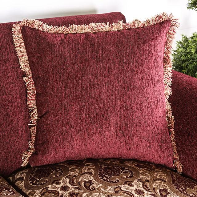 TABITHA Wine Love Seat, Wine - Premium Loveseat from FOA East - Just $1560! Shop now at Furniture Wholesale Plus  We are the best furniture store in Nashville, Hendersonville, Goodlettsville, Madison, Antioch, Mount Juliet, Lebanon, Gallatin, Springfield, Murfreesboro, Franklin, Brentwood