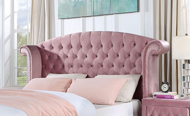 ZOHAR Queen Bed, Pink - Premium Bed from FOA East - Just $758.55! Shop now at Furniture Wholesale Plus  We are the best furniture store in Nashville, Hendersonville, Goodlettsville, Madison, Antioch, Mount Juliet, Lebanon, Gallatin, Springfield, Murfreesboro, Franklin, Brentwood