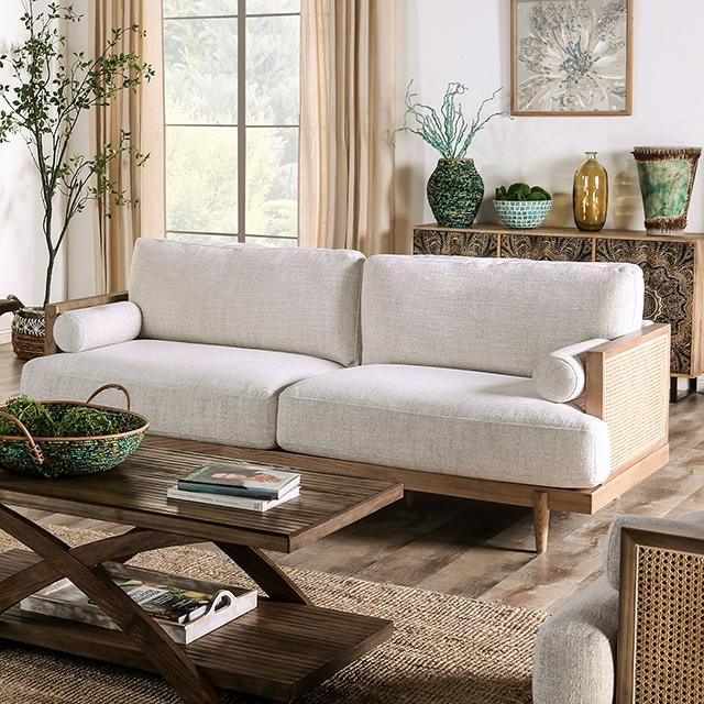 ALESUND Sofa, Beige/Light Oak - Premium Sofa from FOA East - Just $1753.05! Shop now at Furniture Wholesale Plus  We are the best furniture store in Nashville, Hendersonville, Goodlettsville, Madison, Antioch, Mount Juliet, Lebanon, Gallatin, Springfield, Murfreesboro, Franklin, Brentwood