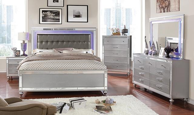 Brachium Silver Cal.King Bed - Premium Bed from FOA East - Just $856.05! Shop now at Furniture Wholesale Plus  We are the best furniture store in Nashville, Hendersonville, Goodlettsville, Madison, Antioch, Mount Juliet, Lebanon, Gallatin, Springfield, Murfreesboro, Franklin, Brentwood