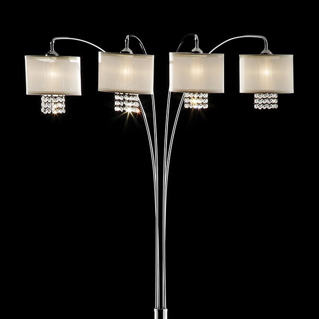 Claris Ivory/Chrome Arch Lamp, Hanging Crystal - Premium Arch Lamp from FOA East - Just $271.05! Shop now at Furniture Wholesale Plus  We are the best furniture store in Nashville, Hendersonville, Goodlettsville, Madison, Antioch, Mount Juliet, Lebanon, Gallatin, Springfield, Murfreesboro, Franklin, Brentwood