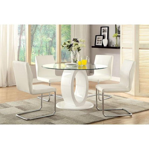 LODIA I White Round Table - Premium Dining Table from FOA East - Just $544.05! Shop now at Furniture Wholesale Plus  We are the best furniture store in Nashville, Hendersonville, Goodlettsville, Madison, Antioch, Mount Juliet, Lebanon, Gallatin, Springfield, Murfreesboro, Franklin, Brentwood