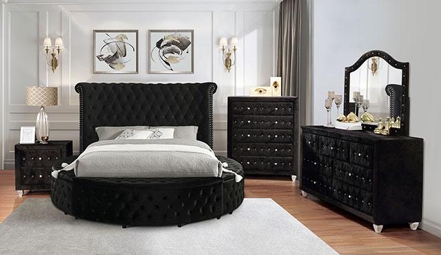 SANSOM E.King Bed, Black - Premium Bed from FOA East - Just $1324.05! Shop now at Furniture Wholesale Plus  We are the best furniture store in Nashville, Hendersonville, Goodlettsville, Madison, Antioch, Mount Juliet, Lebanon, Gallatin, Springfield, Murfreesboro, Franklin, Brentwood