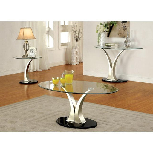 VALO Satin Plated/Black Coffee Table - Premium Coffee Table from FOA East - Just $290.55! Shop now at Furniture Wholesale Plus  We are the best furniture store in Nashville, Hendersonville, Goodlettsville, Madison, Antioch, Mount Juliet, Lebanon, Gallatin, Springfield, Murfreesboro, Franklin, Brentwood