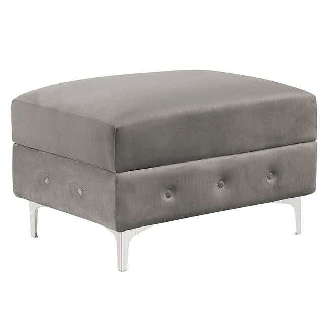 CIABATTONI Ottoman, Gray - Premium Ottoman from FOA East - Just $253.50! Shop now at Furniture Wholesale Plus  We are the best furniture store in Nashville, Hendersonville, Goodlettsville, Madison, Antioch, Mount Juliet, Lebanon, Gallatin, Springfield, Murfreesboro, Franklin, Brentwood