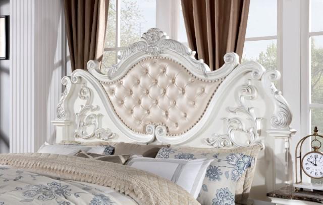 ESPARANZA Cal.King Bed, Pearl White - Premium Bed from FOA East - Just $1363.05! Shop now at Furniture Wholesale Plus  We are the best furniture store in Nashville, Hendersonville, Goodlettsville, Madison, Antioch, Mount Juliet, Lebanon, Gallatin, Springfield, Murfreesboro, Franklin, Brentwood