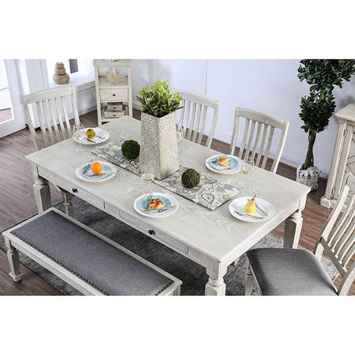 Georgia Antique White/Gray Dining Table - Premium Dining Table from FOA East - Just $466.05! Shop now at Furniture Wholesale Plus  We are the best furniture store in Nashville, Hendersonville, Goodlettsville, Madison, Antioch, Mount Juliet, Lebanon, Gallatin, Springfield, Murfreesboro, Franklin, Brentwood