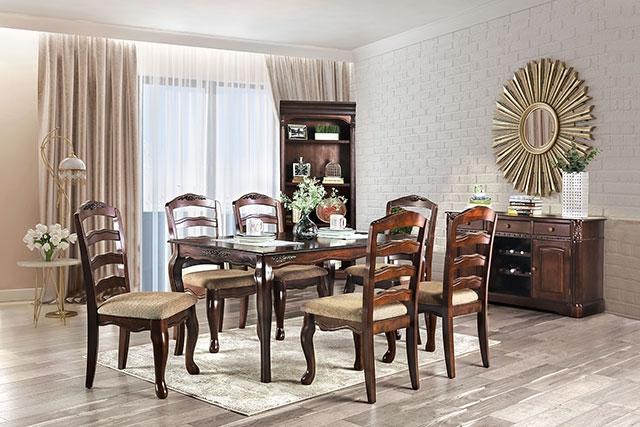 Townsville Dark Walnut/Tan Side Chair (2/CTN) - Premium Dining Chair from FOA East - Just $273! Shop now at Furniture Wholesale Plus  We are the best furniture store in Nashville, Hendersonville, Goodlettsville, Madison, Antioch, Mount Juliet, Lebanon, Gallatin, Springfield, Murfreesboro, Franklin, Brentwood