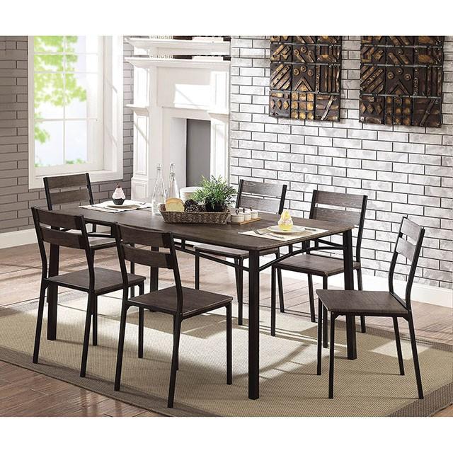 Westport Antique Brown/Black 7 Pc. Dining Table Set - Premium Dining Room Set from FOA East - Just $349.05! Shop now at Furniture Wholesale Plus  We are the best furniture store in Nashville, Hendersonville, Goodlettsville, Madison, Antioch, Mount Juliet, Lebanon, Gallatin, Springfield, Murfreesboro, Franklin, Brentwood