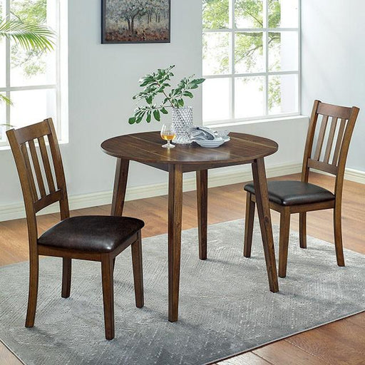 BLACKWOOD 3 Pc. Round Dining Table Set - Premium Dining Room Set from FOA East - Just $290.55! Shop now at Furniture Wholesale Plus  We are the best furniture store in Nashville, Hendersonville, Goodlettsville, Madison, Antioch, Mount Juliet, Lebanon, Gallatin, Springfield, Murfreesboro, Franklin, Brentwood