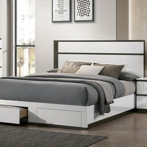 BIRSFELDEN Queen Bed w/ Drawers, White - Premium Bed from FOA East - Just $583.05! Shop now at Furniture Wholesale Plus  We are the best furniture store in Nashville, Hendersonville, Goodlettsville, Madison, Antioch, Mount Juliet, Lebanon, Gallatin, Springfield, Murfreesboro, Franklin, Brentwood