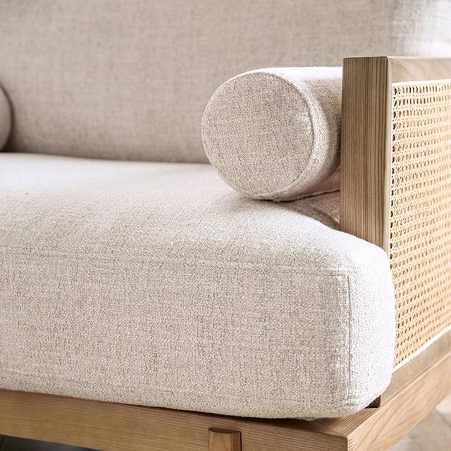 ALESUND Loveseat, Beige/Light Oak - Premium Loveseat from FOA East - Just $1657.50! Shop now at Furniture Wholesale Plus  We are the best furniture store in Nashville, Hendersonville, Goodlettsville, Madison, Antioch, Mount Juliet, Lebanon, Gallatin, Springfield, Murfreesboro, Franklin, Brentwood