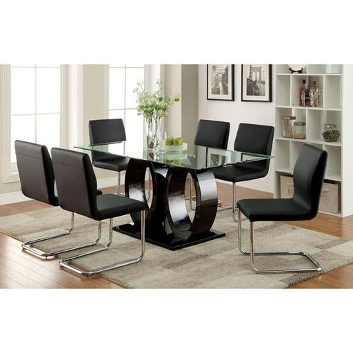 LODIA I Black Dining Table - Premium Dining Table from FOA East - Just $758.55! Shop now at Furniture Wholesale Plus  We are the best furniture store in Nashville, Hendersonville, Goodlettsville, Madison, Antioch, Mount Juliet, Lebanon, Gallatin, Springfield, Murfreesboro, Franklin, Brentwood