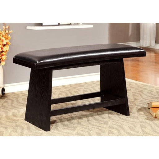 HURLEY Black Counter Ht. Bench - Premium Bench from FOA East - Just $234! Shop now at Furniture Wholesale Plus  We are the best furniture store in Nashville, Hendersonville, Goodlettsville, Madison, Antioch, Mount Juliet, Lebanon, Gallatin, Springfield, Murfreesboro, Franklin, Brentwood