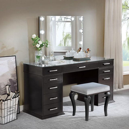 VALENTINA Vanity Set, Gray - Premium Vanity Set from FOA East - Just $1090.05! Shop now at Furniture Wholesale Plus  We are the best furniture store in Nashville, Hendersonville, Goodlettsville, Madison, Antioch, Mount Juliet, Lebanon, Gallatin, Springfield, Murfreesboro, Franklin, Brentwood