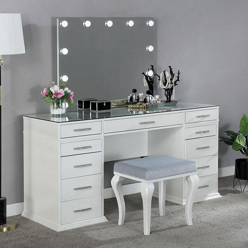 VALENTINA Vanity Set, White - Premium Vanity Set from FOA East - Just $1090.05! Shop now at Furniture Wholesale Plus  We are the best furniture store in Nashville, Hendersonville, Goodlettsville, Madison, Antioch, Mount Juliet, Lebanon, Gallatin, Springfield, Murfreesboro, Franklin, Brentwood