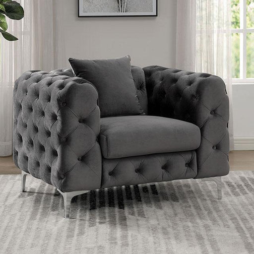 SAPPHIRA Chair, Dark Gray - Premium Chair from FOA East - Just $442.65! Shop now at Furniture Wholesale Plus  We are the best furniture store in Nashville, Hendersonville, Goodlettsville, Madison, Antioch, Mount Juliet, Lebanon, Gallatin, Springfield, Murfreesboro, Franklin, Brentwood