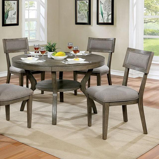 Leeds Gray Round Dining Table - Premium Dining Table from FOA East - Just $391.95! Shop now at Furniture Wholesale Plus  We are the best furniture store in Nashville, Hendersonville, Goodlettsville, Madison, Antioch, Mount Juliet, Lebanon, Gallatin, Springfield, Murfreesboro, Franklin, Brentwood