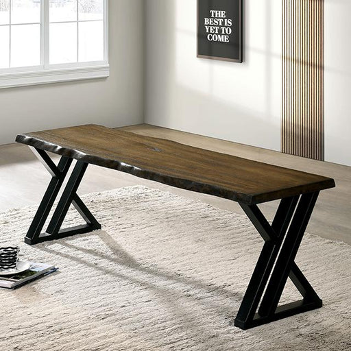 BARBARY Bench, Black/Dark Oak - Premium Bench from FOA East - Just $273! Shop now at Furniture Wholesale Plus  We are the best furniture store in Nashville, Hendersonville, Goodlettsville, Madison, Antioch, Mount Juliet, Lebanon, Gallatin, Springfield, Murfreesboro, Franklin, Brentwood