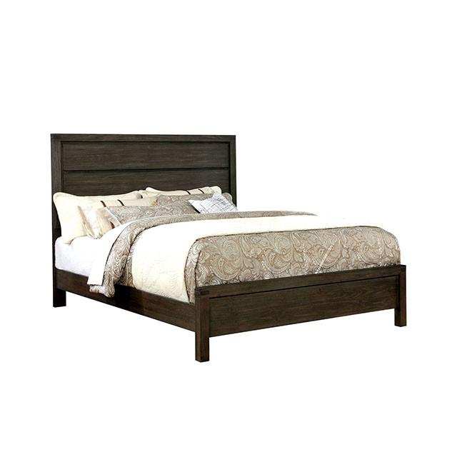 Rexburg Wire-Brushed Rustic Brown E.King Bed - Premium Bed from FOA East - Just $516.75! Shop now at Furniture Wholesale Plus  We are the best furniture store in Nashville, Hendersonville, Goodlettsville, Madison, Antioch, Mount Juliet, Lebanon, Gallatin, Springfield, Murfreesboro, Franklin, Brentwood