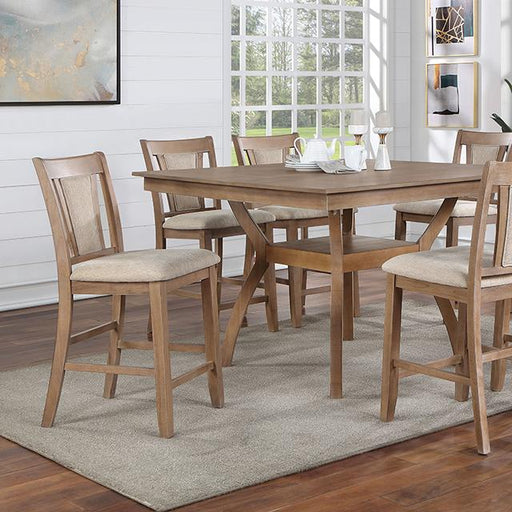 UPMINSTER Counter Ht. Table, Natural Tone - Premium Counter Height Table from FOA East - Just $388.05! Shop now at Furniture Wholesale Plus  We are the best furniture store in Nashville, Hendersonville, Goodlettsville, Madison, Antioch, Mount Juliet, Lebanon, Gallatin, Springfield, Murfreesboro, Franklin, Brentwood