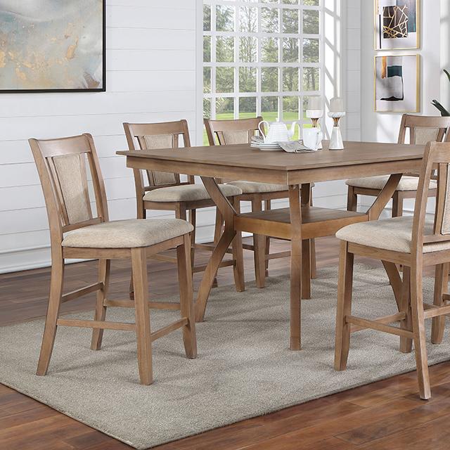 UPMINSTER Counter Ht. Table, Natural Tone - Premium Counter Height Table from FOA East - Just $388.05! Shop now at Furniture Wholesale Plus  We are the best furniture store in Nashville, Hendersonville, Goodlettsville, Madison, Antioch, Mount Juliet, Lebanon, Gallatin, Springfield, Murfreesboro, Franklin, Brentwood