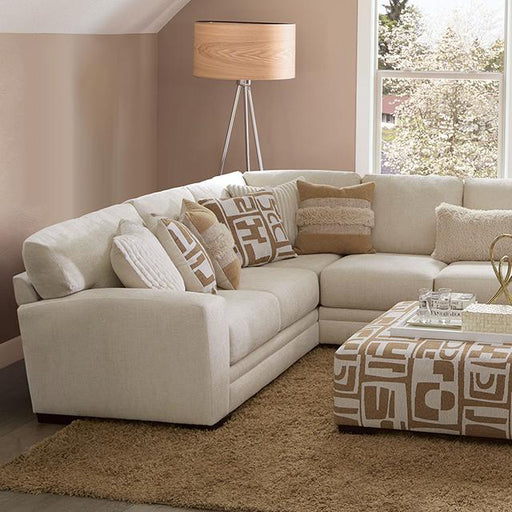 CARLETON Sectional, Ivory/Tan - Premium Sectional from FOA East - Just $3313.05! Shop now at Furniture Wholesale Plus  We are the best furniture store in Nashville, Hendersonville, Goodlettsville, Madison, Antioch, Mount Juliet, Lebanon, Gallatin, Springfield, Murfreesboro, Franklin, Brentwood