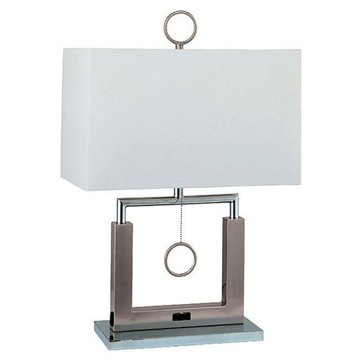 Jessica Brushed Steel 17"H Steel Table Lamp - Premium Table Lamp from FOA East - Just $134.55! Shop now at Furniture Wholesale Plus  We are the best furniture store in Nashville, Hendersonville, Goodlettsville, Madison, Antioch, Mount Juliet, Lebanon, Gallatin, Springfield, Murfreesboro, Franklin, Brentwood