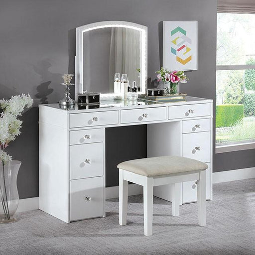 LOUISE Vanity w/ Stool - Premium Vanity Set from FOA East - Just $583.05! Shop now at Furniture Wholesale Plus  We are the best furniture store in Nashville, Hendersonville, Goodlettsville, Madison, Antioch, Mount Juliet, Lebanon, Gallatin, Springfield, Murfreesboro, Franklin, Brentwood