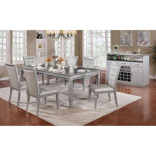 Alena Silver Dining Table - Premium Dining Table from FOA East - Just $762.45! Shop now at Furniture Wholesale Plus  We are the best furniture store in Nashville, Hendersonville, Goodlettsville, Madison, Antioch, Mount Juliet, Lebanon, Gallatin, Springfield, Murfreesboro, Franklin, Brentwood