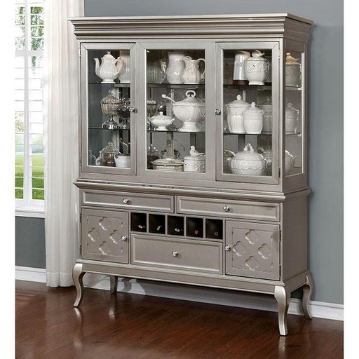 Amina Champagne Hutch & Buffet - Premium Buffet from FOA East - Just $1655.55! Shop now at Furniture Wholesale Plus  We are the best furniture store in Nashville, Hendersonville, Goodlettsville, Madison, Antioch, Mount Juliet, Lebanon, Gallatin, Springfield, Murfreesboro, Franklin, Brentwood