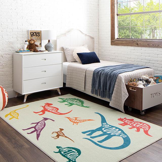 BARON 5' X 8', Area Rug, Dinos, Multi/Beige - Premium Rug from FOA East - Just $306.15! Shop now at Furniture Wholesale Plus  We are the best furniture store in Nashville, Hendersonville, Goodlettsville, Madison, Antioch, Mount Juliet, Lebanon, Gallatin, Springfield, Murfreesboro, Franklin, Brentwood