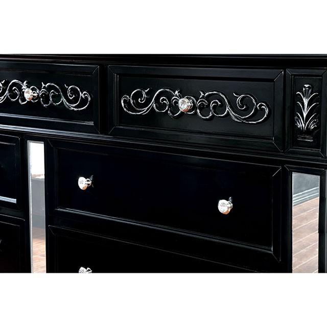 Azha Black Dresser - Premium Dresser from FOA East - Just $910.65! Shop now at Furniture Wholesale Plus  We are the best furniture store in Nashville, Hendersonville, Goodlettsville, Madison, Antioch, Mount Juliet, Lebanon, Gallatin, Springfield, Murfreesboro, Franklin, Brentwood