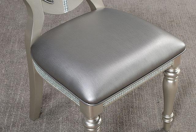 CATHALINA Side Chair (2/CTN), Silver - Premium Dining Chair from FOA East - Just $370.50! Shop now at Furniture Wholesale Plus  We are the best furniture store in Nashville, Hendersonville, Goodlettsville, Madison, Antioch, Mount Juliet, Lebanon, Gallatin, Springfield, Murfreesboro, Franklin, Brentwood