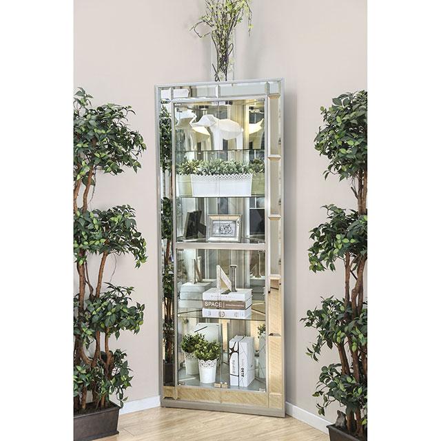 Chouteau Silver Curio Cabinet - Premium Curio from FOA East - Just $680.55! Shop now at Furniture Wholesale Plus  We are the best furniture store in Nashville, Hendersonville, Goodlettsville, Madison, Antioch, Mount Juliet, Lebanon, Gallatin, Springfield, Murfreesboro, Franklin, Brentwood