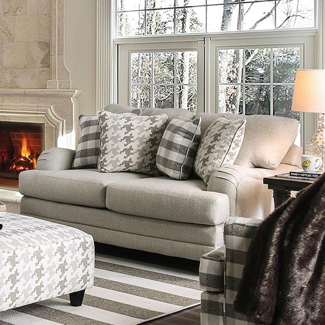 Christine Light Gray Love Seat - Premium Loveseat from FOA East - Just $1228.50! Shop now at Furniture Wholesale Plus  We are the best furniture store in Nashville, Hendersonville, Goodlettsville, Madison, Antioch, Mount Juliet, Lebanon, Gallatin, Springfield, Murfreesboro, Franklin, Brentwood