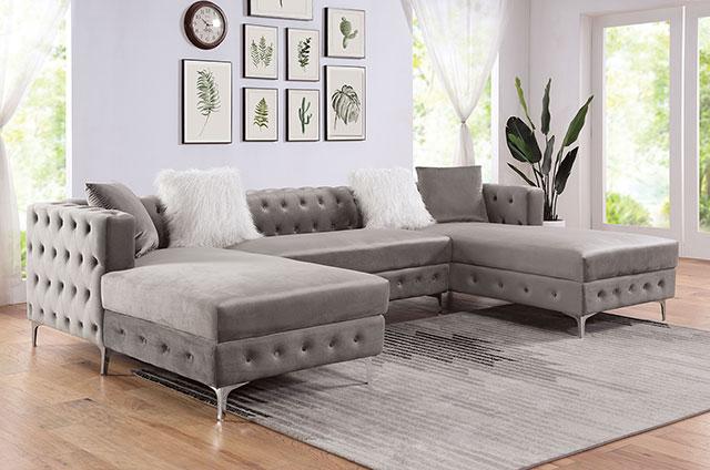 CIABATTONI Sectional, Gray - Premium Sectional from FOA East - Just $2084.55! Shop now at Furniture Wholesale Plus  We are the best furniture store in Nashville, Hendersonville, Goodlettsville, Madison, Antioch, Mount Juliet, Lebanon, Gallatin, Springfield, Murfreesboro, Franklin, Brentwood