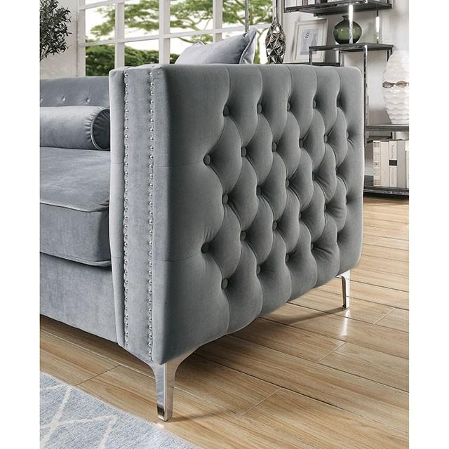 Amie Glam Gray Sectional w/Storage - Premium Sectional from FOA East - Just $1753.05! Shop now at Furniture Wholesale Plus  We are the best furniture store in Nashville, Hendersonville, Goodlettsville, Madison, Antioch, Mount Juliet, Lebanon, Gallatin, Springfield, Murfreesboro, Franklin, Brentwood