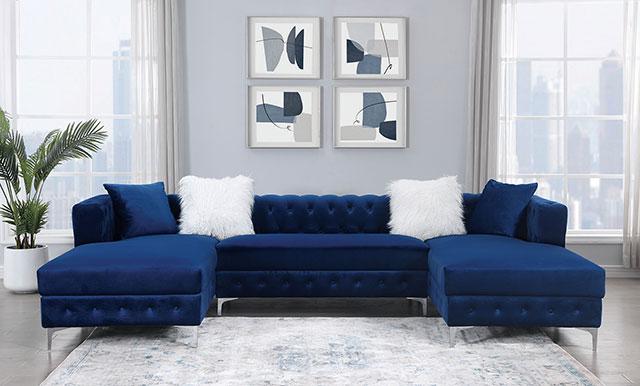 CIABATTONI Sectional, Navy - Premium Sectional from FOA East - Just $2084.55! Shop now at Furniture Wholesale Plus  We are the best furniture store in Nashville, Hendersonville, Goodlettsville, Madison, Antioch, Mount Juliet, Lebanon, Gallatin, Springfield, Murfreesboro, Franklin, Brentwood