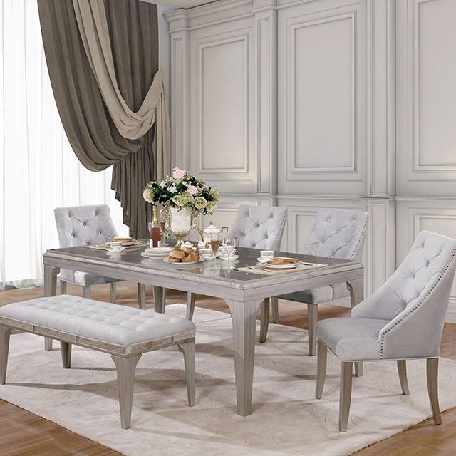 DIOCLES Silver/Gray Dining Table - Premium Dining Table from FOA East - Just $641.55! Shop now at Furniture Wholesale Plus  We are the best furniture store in Nashville, Hendersonville, Goodlettsville, Madison, Antioch, Mount Juliet, Lebanon, Gallatin, Springfield, Murfreesboro, Franklin, Brentwood