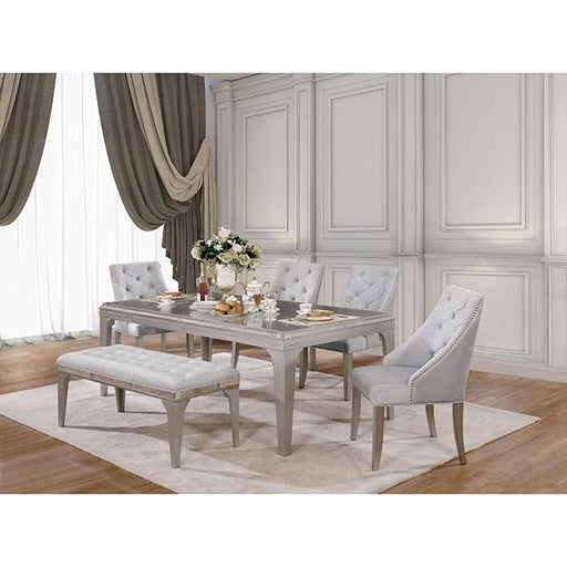 DIOCLES Silver/Gray Dining Table - Premium Dining Table from FOA East - Just $641.55! Shop now at Furniture Wholesale Plus  We are the best furniture store in Nashville, Hendersonville, Goodlettsville, Madison, Antioch, Mount Juliet, Lebanon, Gallatin, Springfield, Murfreesboro, Franklin, Brentwood