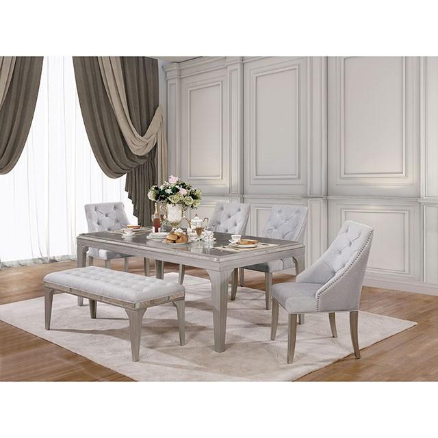 DIOCLES Silver/Gray Dining Table - Premium Dining Table from FOA East - Just $641.55! Shop now at Furniture Wholesale Plus  We are the best furniture store in Nashville, Hendersonville, Goodlettsville, Madison, Antioch, Mount Juliet, Lebanon, Gallatin, Springfield, Murfreesboro, Franklin, Brentwood