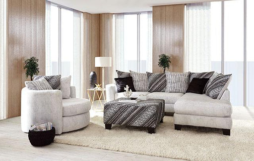 EIMEAR Sectional, Off-white/Black - Premium Sectional from FOA East - Just $1714.05! Shop now at Furniture Wholesale Plus  We are the best furniture store in Nashville, Hendersonville, Goodlettsville, Madison, Antioch, Mount Juliet, Lebanon, Gallatin, Springfield, Murfreesboro, Franklin, Brentwood